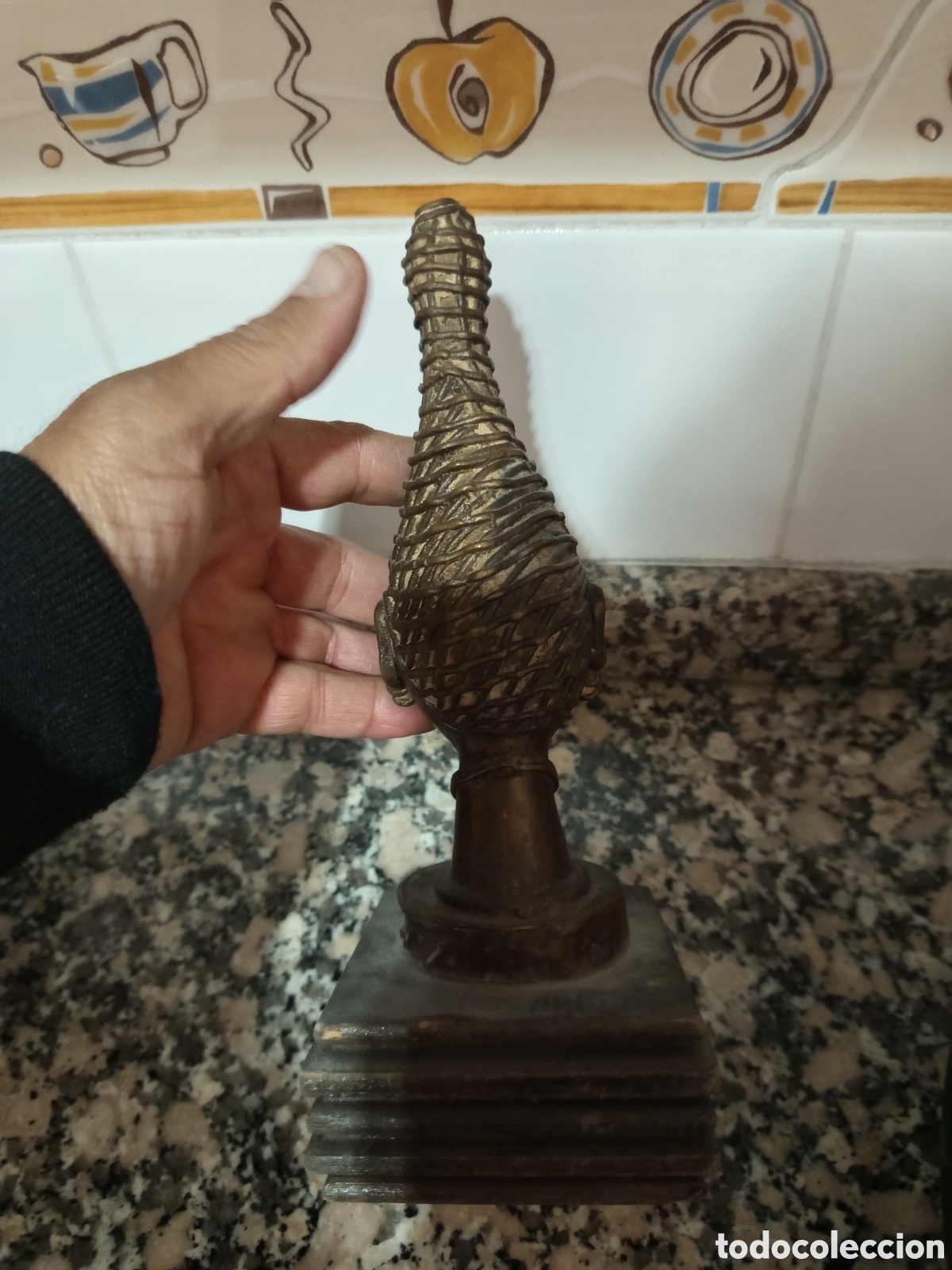 Arte: Cabeza de bronce antiguo - Foto 4