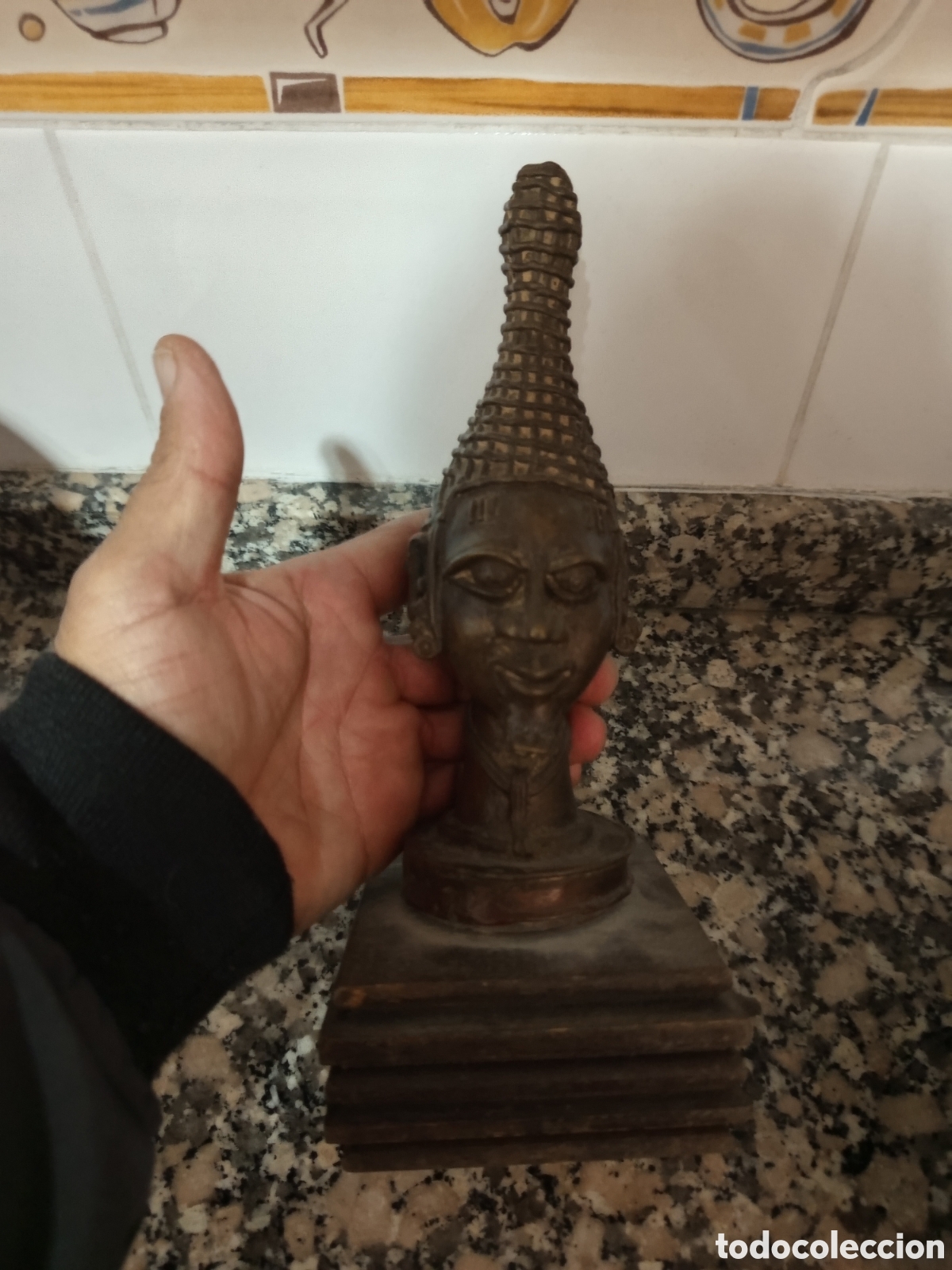 Arte: Cabeza de bronce antiguo - Foto 5
