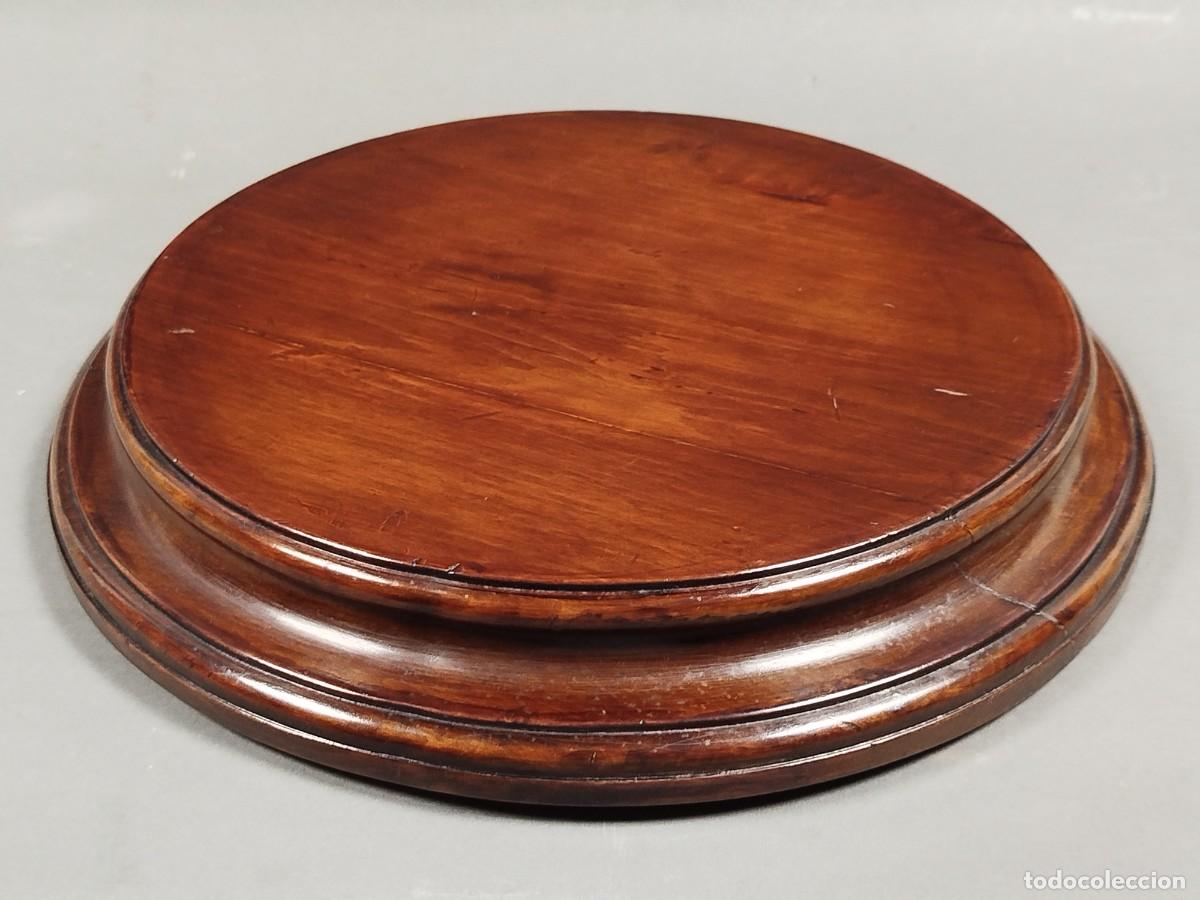 Arte: BASE CIRCULAR DE MADERA BARNIZADA - Foto 4