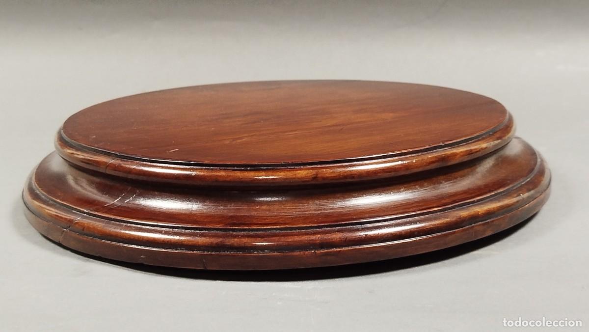 Arte: BASE CIRCULAR DE MADERA BARNIZADA - Foto 5