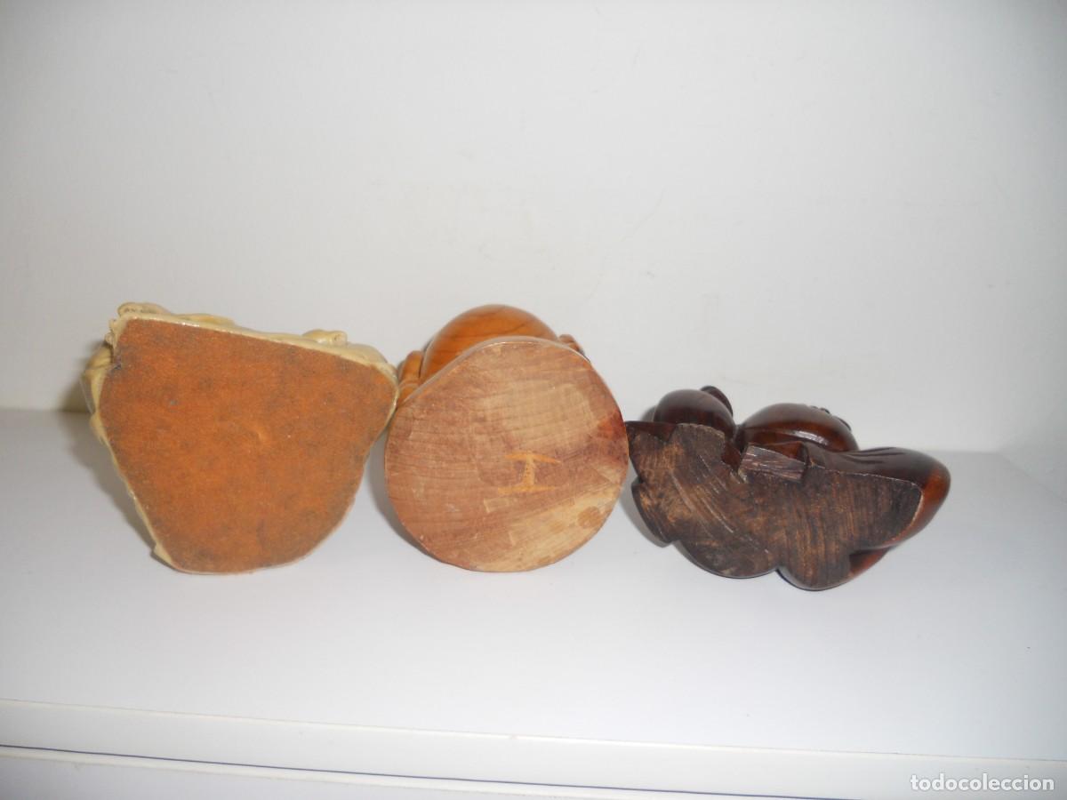 Arte: ANTIGUOS BUDAS 2 DE MADERA TRABAJADA - Foto 3