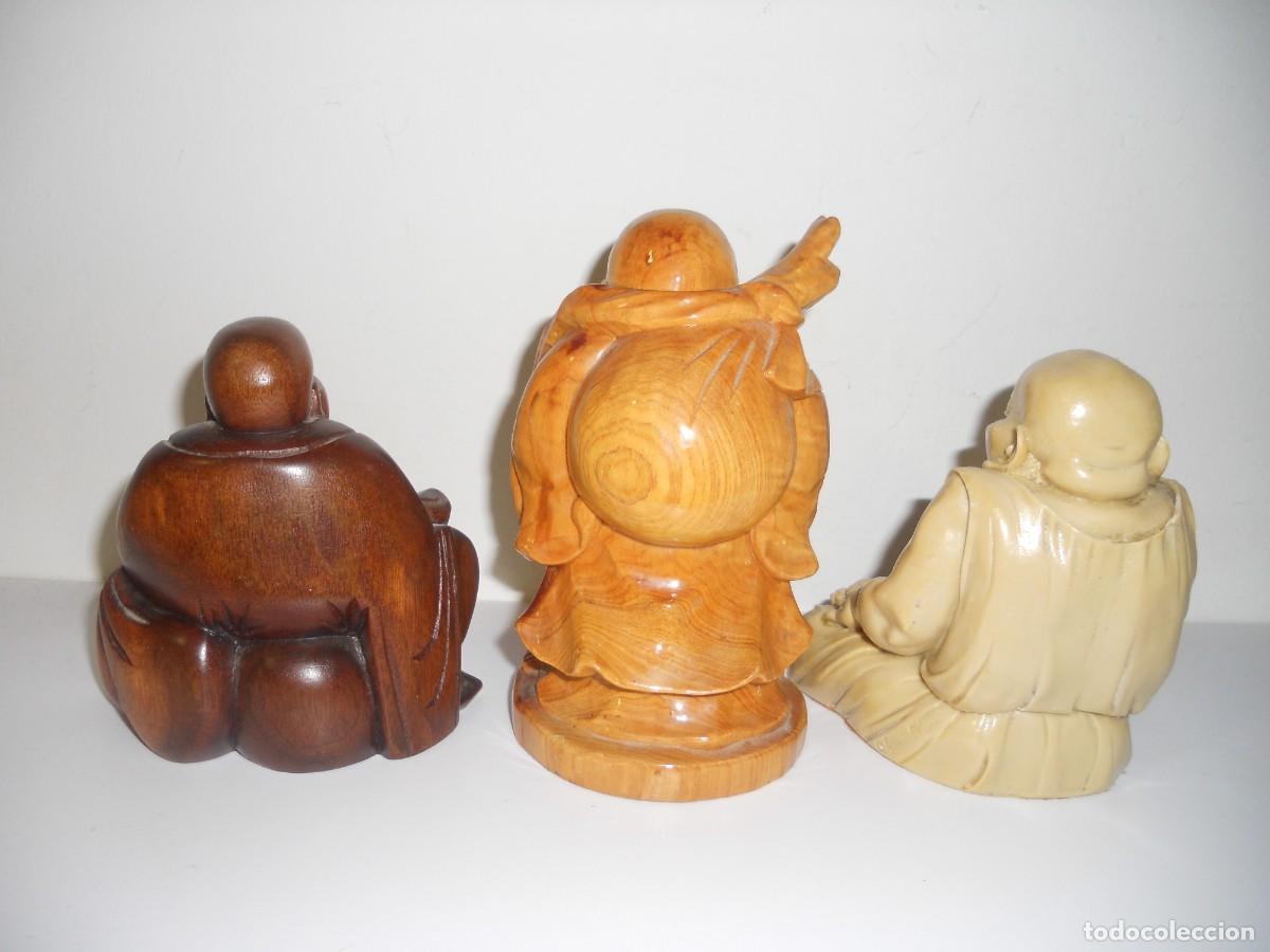 Arte: ANTIGUOS BUDAS 2 DE MADERA TRABAJADA - Foto 8