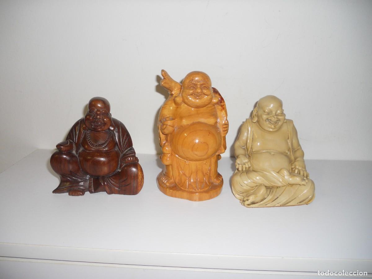 Arte: ANTIGUOS BUDAS 2 DE MADERA TRABAJADA - Foto 12