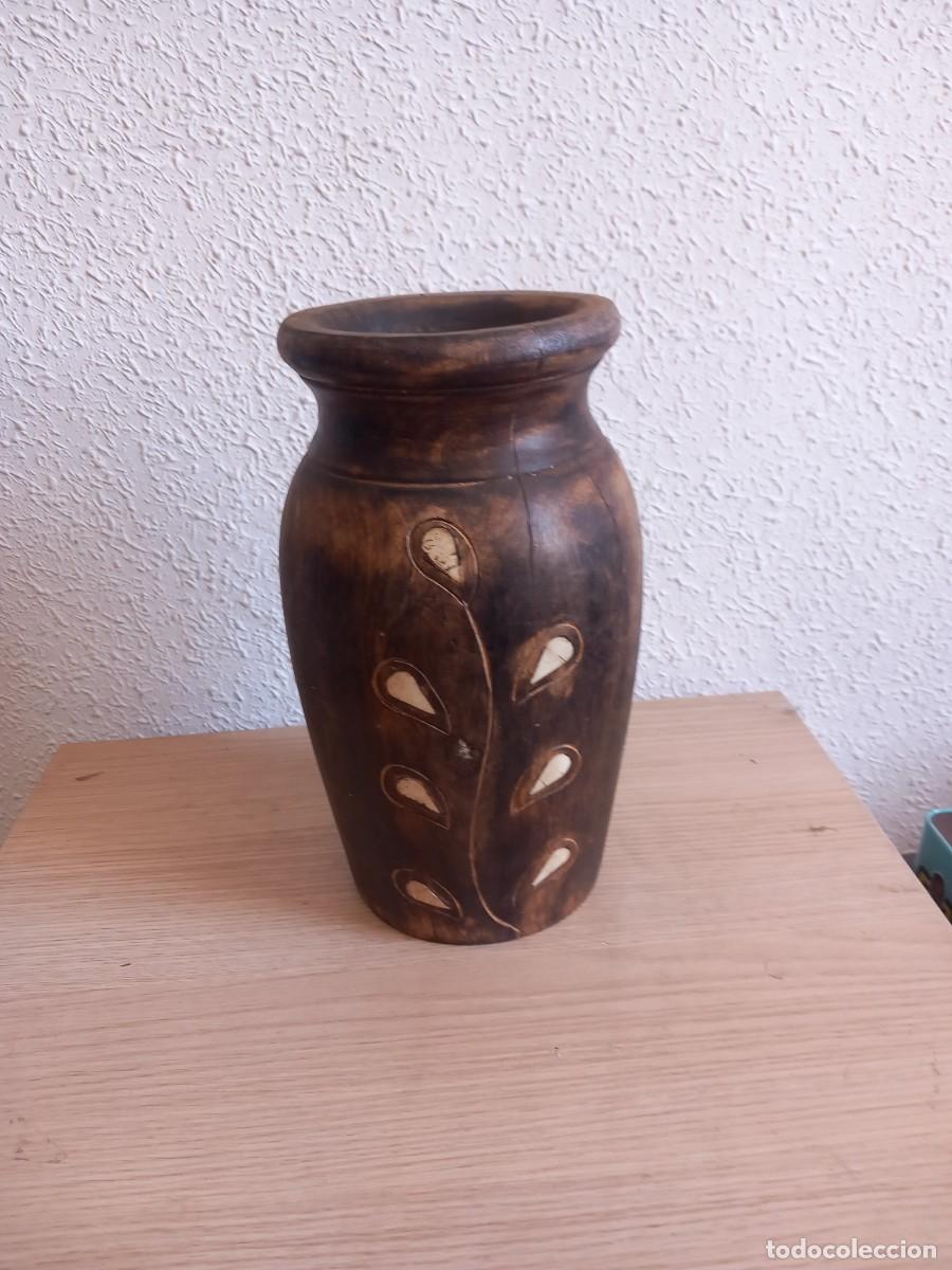 Arte: JARRA ANTIGUA DE MADERA - Foto 1