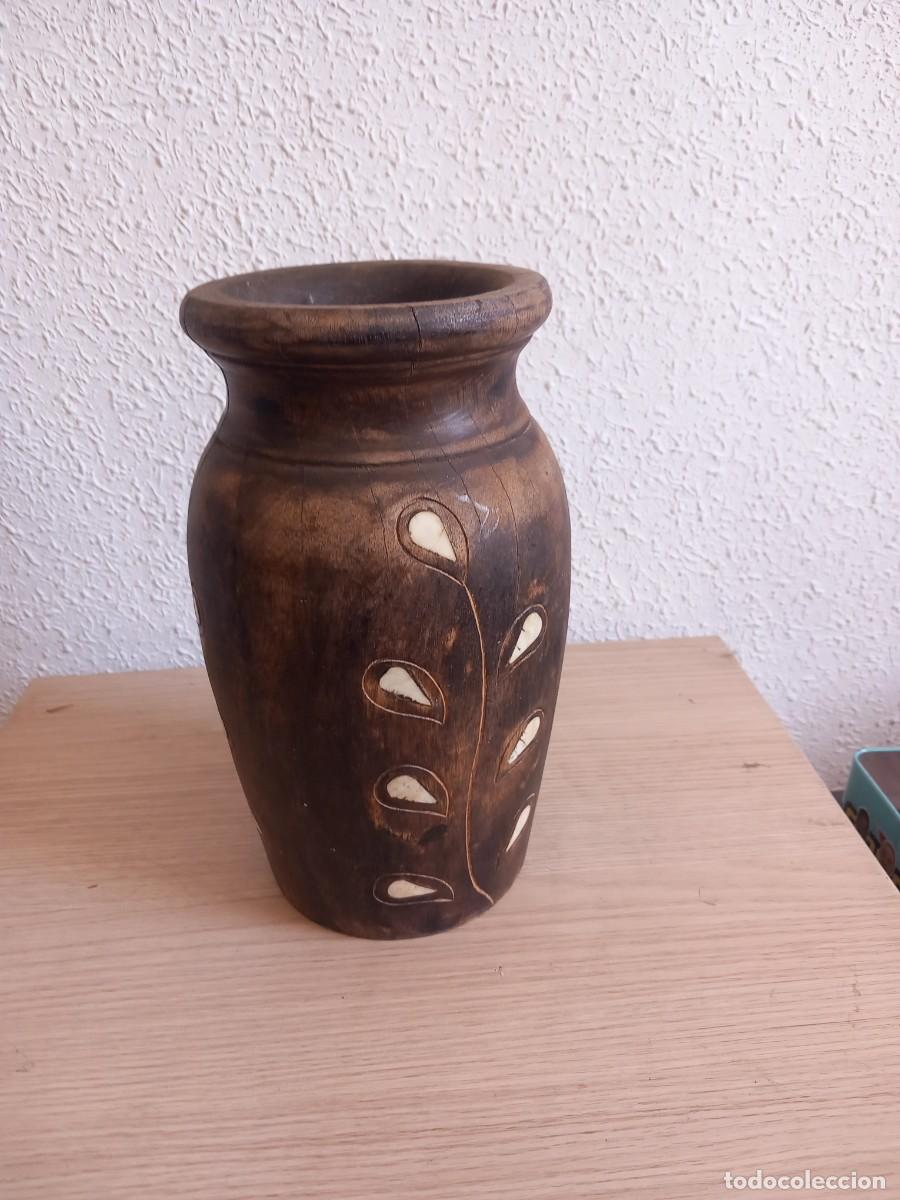 Arte: JARRA ANTIGUA DE MADERA - Foto 3