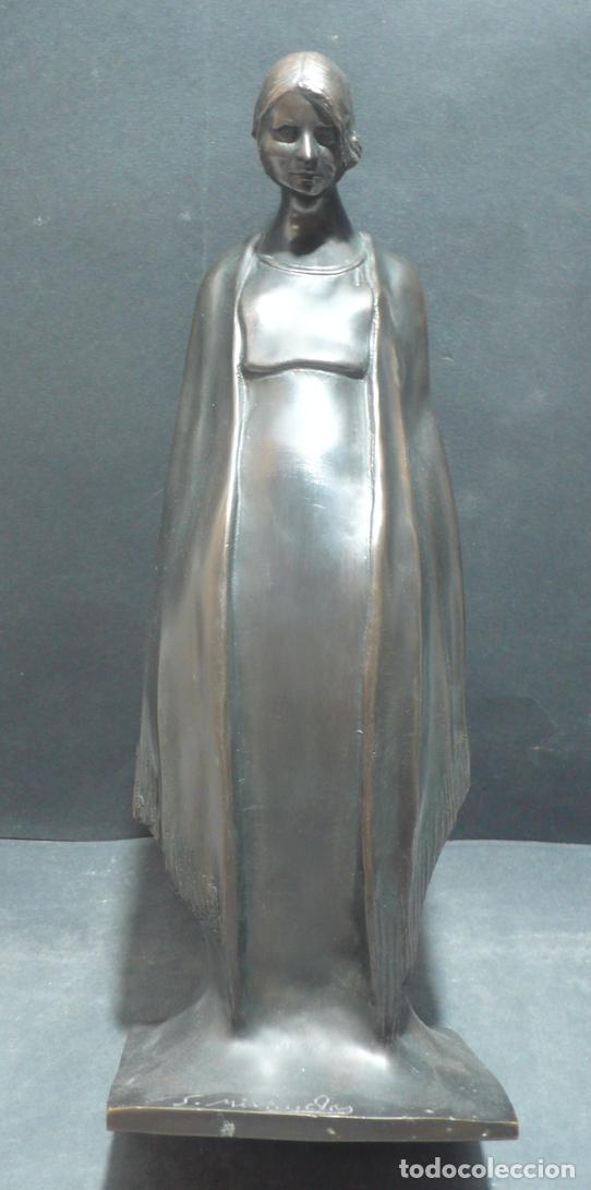Arte: ESCULTURA DE MUJER EN BRONCE - Foto 2