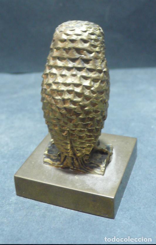 Arte: PEQUE&Ntilde;O BUHO EN BRONCE - Foto 3