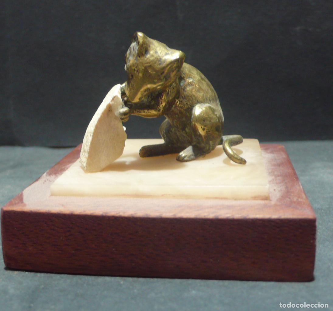 Arte: PEQUE&Ntilde;O RATON EN BRONCE - Foto 1