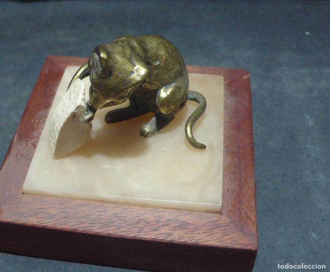Arte: PEQUE&Ntilde;O RATON EN BRONCE - Foto 2