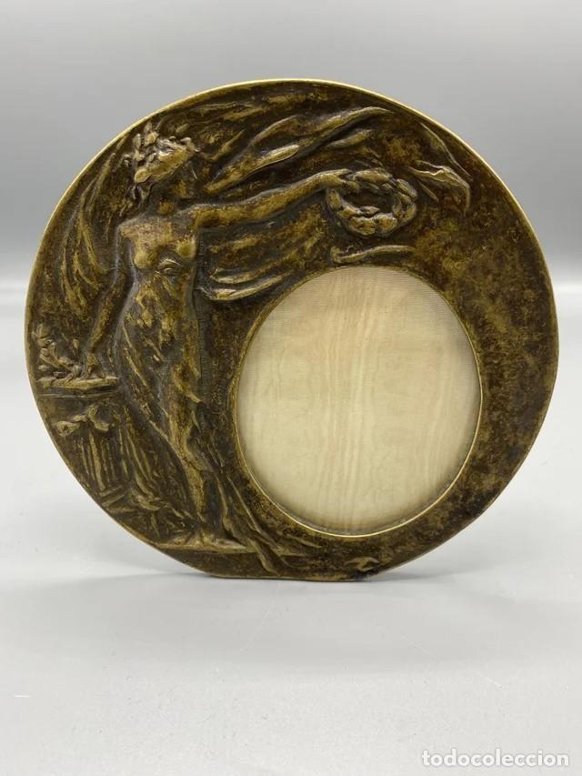 Arte: + MARCO DE BRONCE ESTILO ART NOUVEAU - MUY DECORATIVO