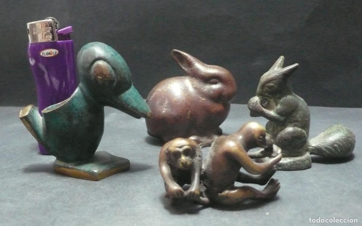 Arte: CUATRO ANIMALES EN BRONCE - Foto 1