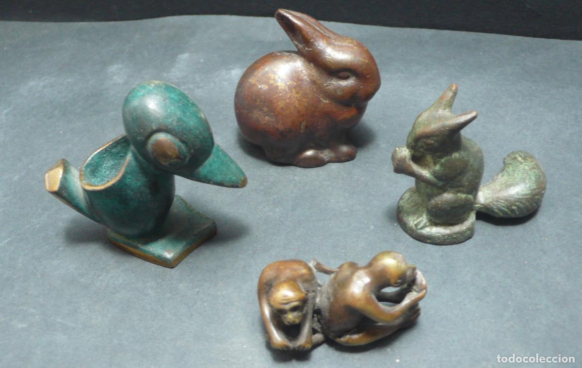 Arte: CUATRO ANIMALES EN BRONCE - Foto 2