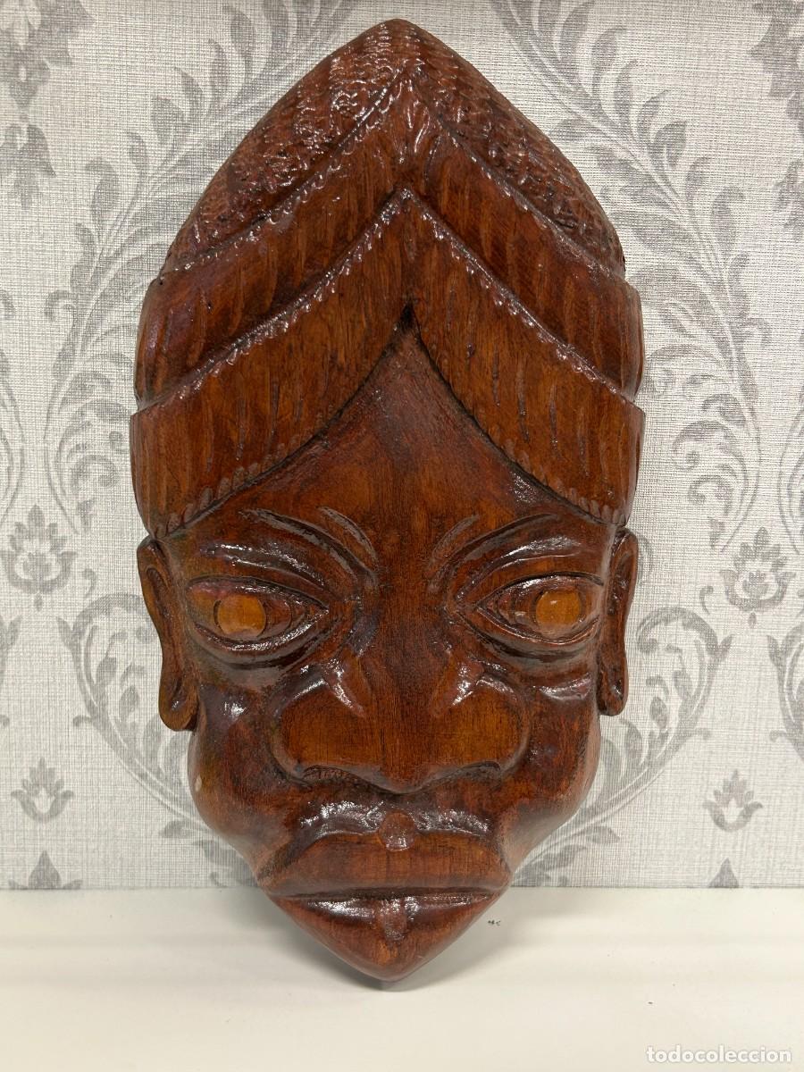 Arte: Rostro de madera tallada - Foto 1