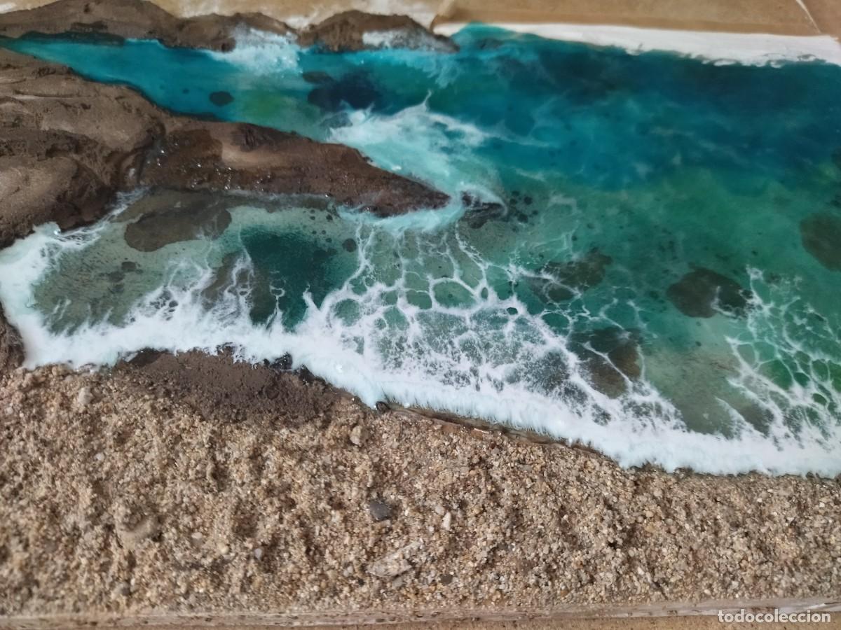 Arte: cuadro playa con arena - Foto 3
