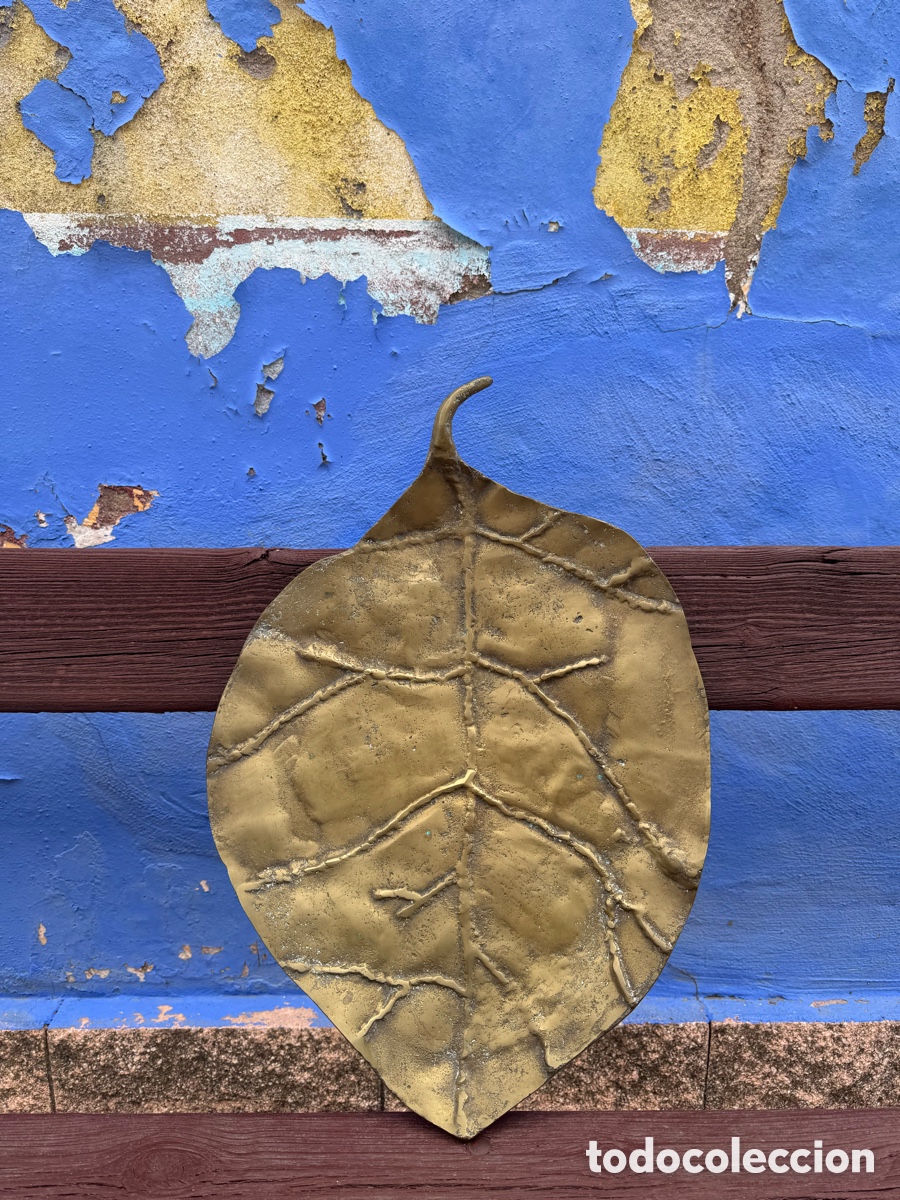 Arte: David Marshall - fuente con forma de hoja en bronce - Foto 2