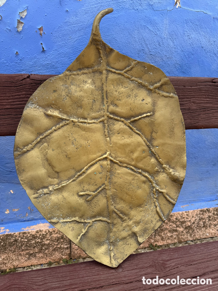 Arte: David Marshall - fuente con forma de hoja en bronce - Foto 5