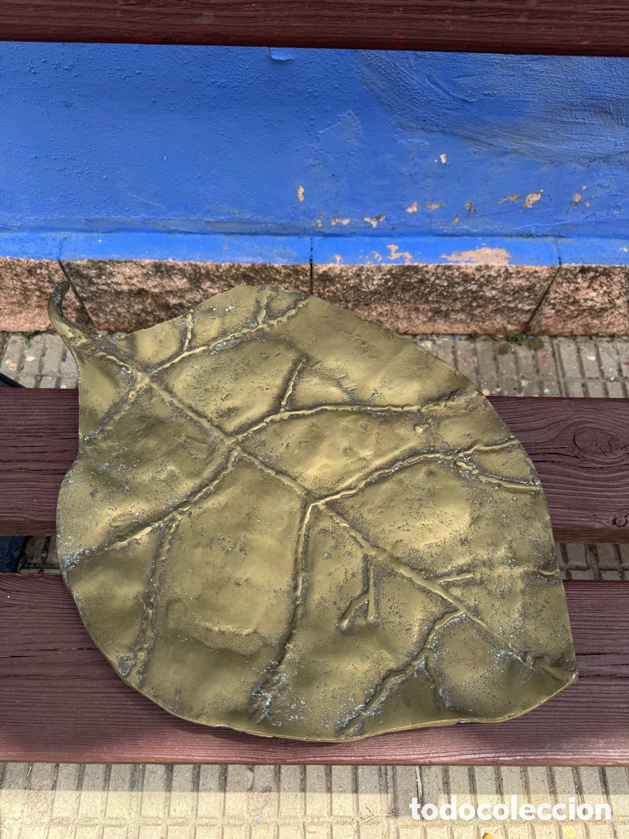 Arte: David Marshall - fuente con forma de hoja en bronce - Foto 7