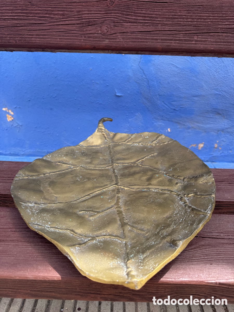 Arte: David Marshall - fuente con forma de hoja en bronce - Foto 8