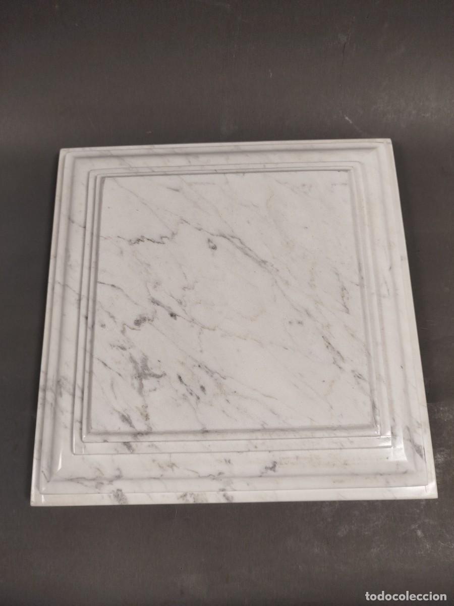 Arte: BASE CUADRADA DE MARMOL BLANCO - Foto 3