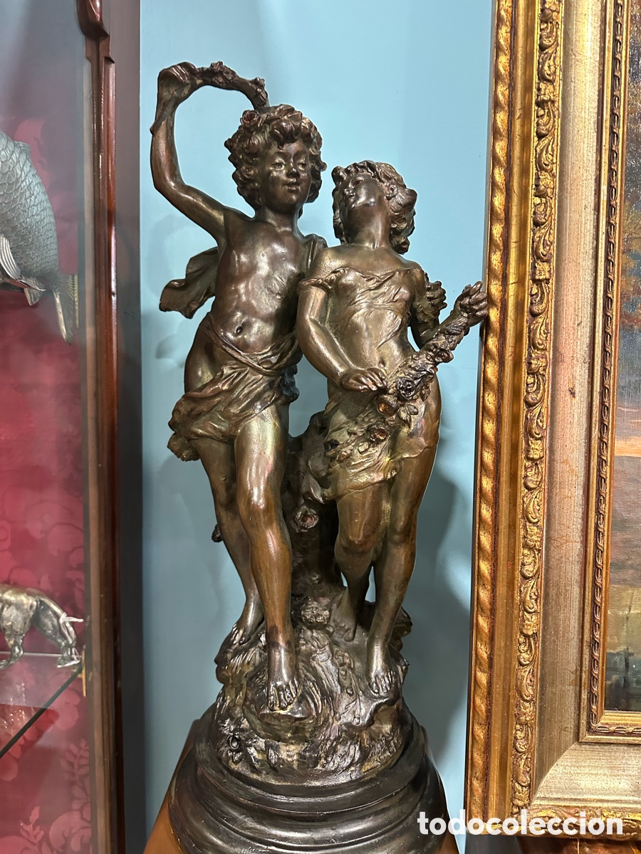 Arte: Peana y figura de bronce - Foto 2