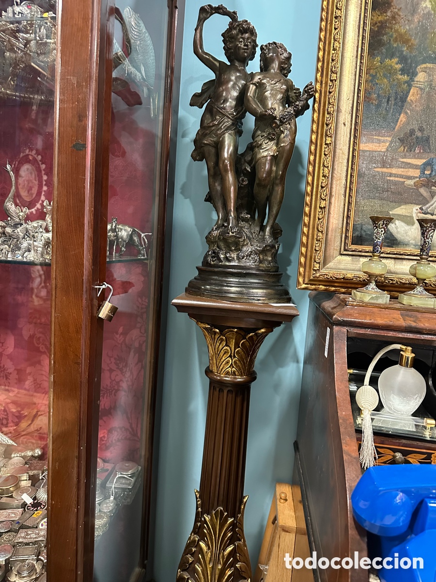 Arte: Peana y figura de bronce - Foto 3