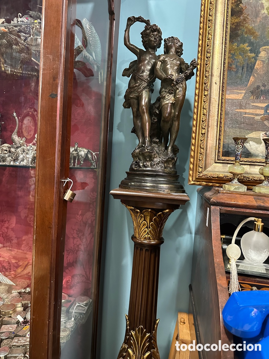 Arte: Peana y figura de bronce - Foto 4