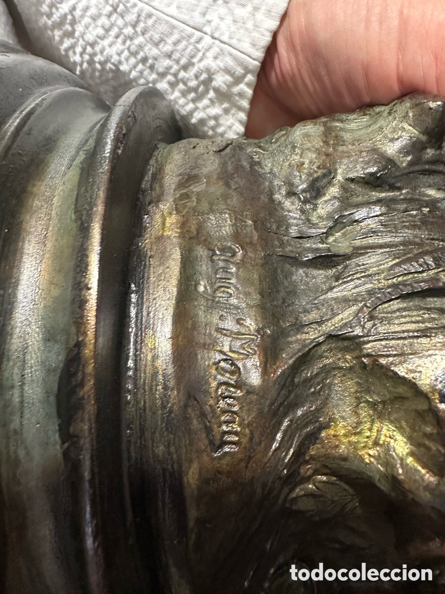 Arte: Peana y figura de bronce - Foto 6
