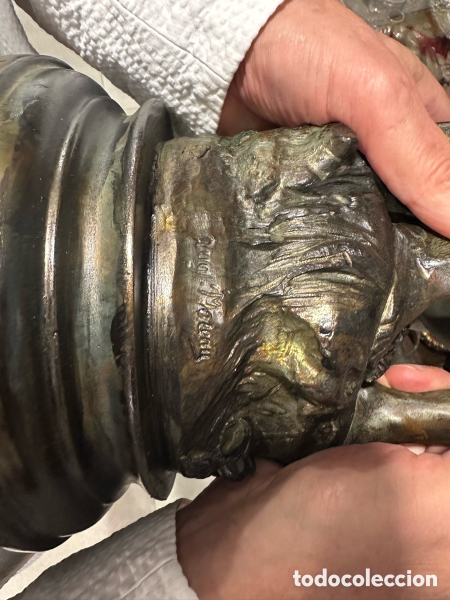Arte: Peana y figura de bronce - Foto 7