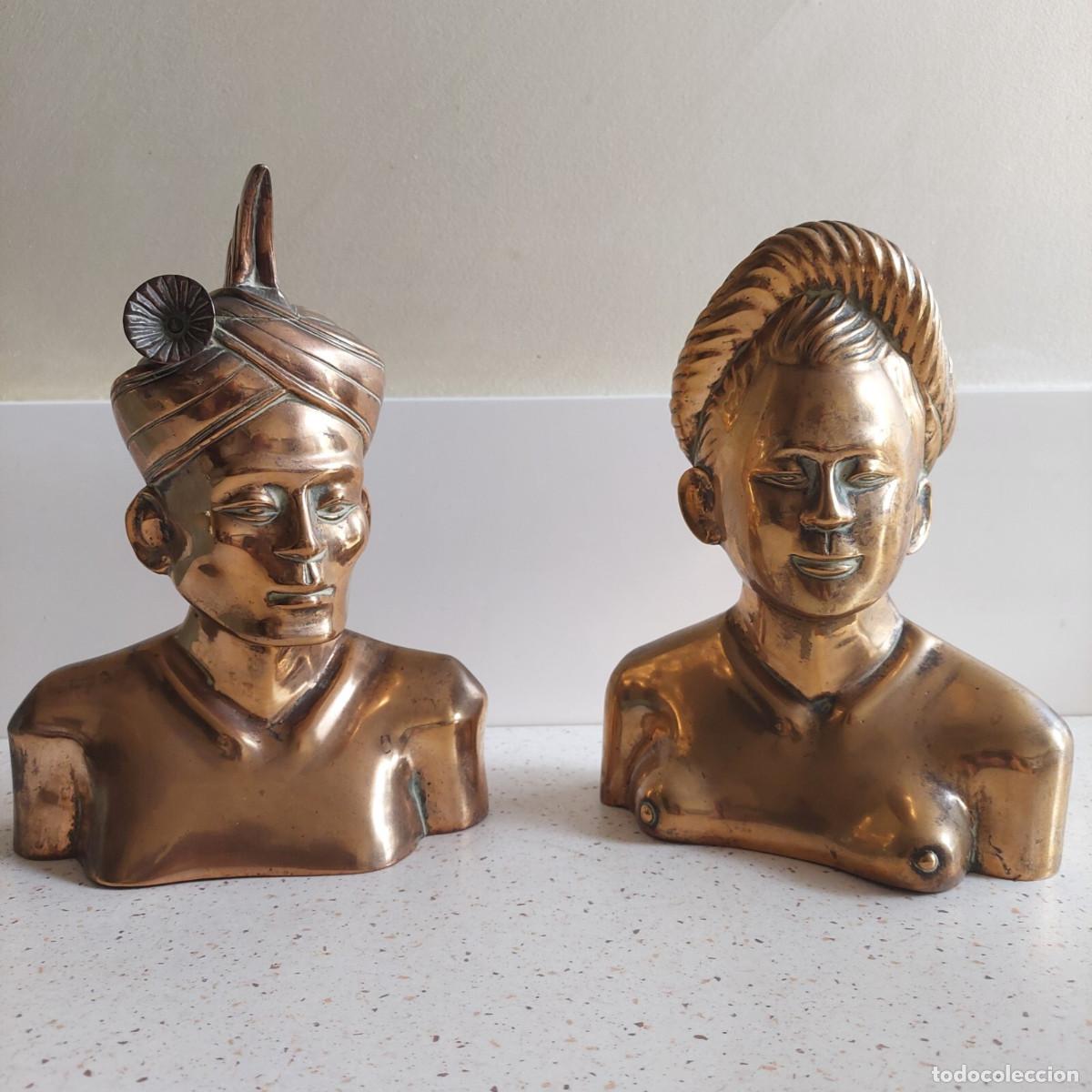 Arte: Cabezas de bronces decoracion balinesa - Foto 1