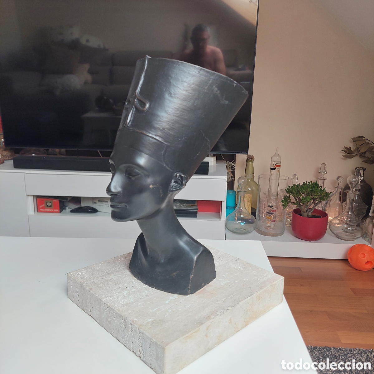 Arte: Busto de Nefertitis Bronce. - Foto 2
