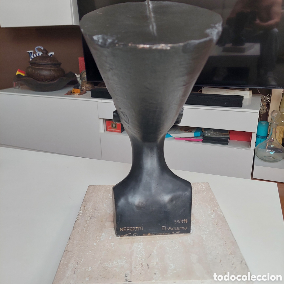 Arte: Busto de Nefertitis Bronce. - Foto 5