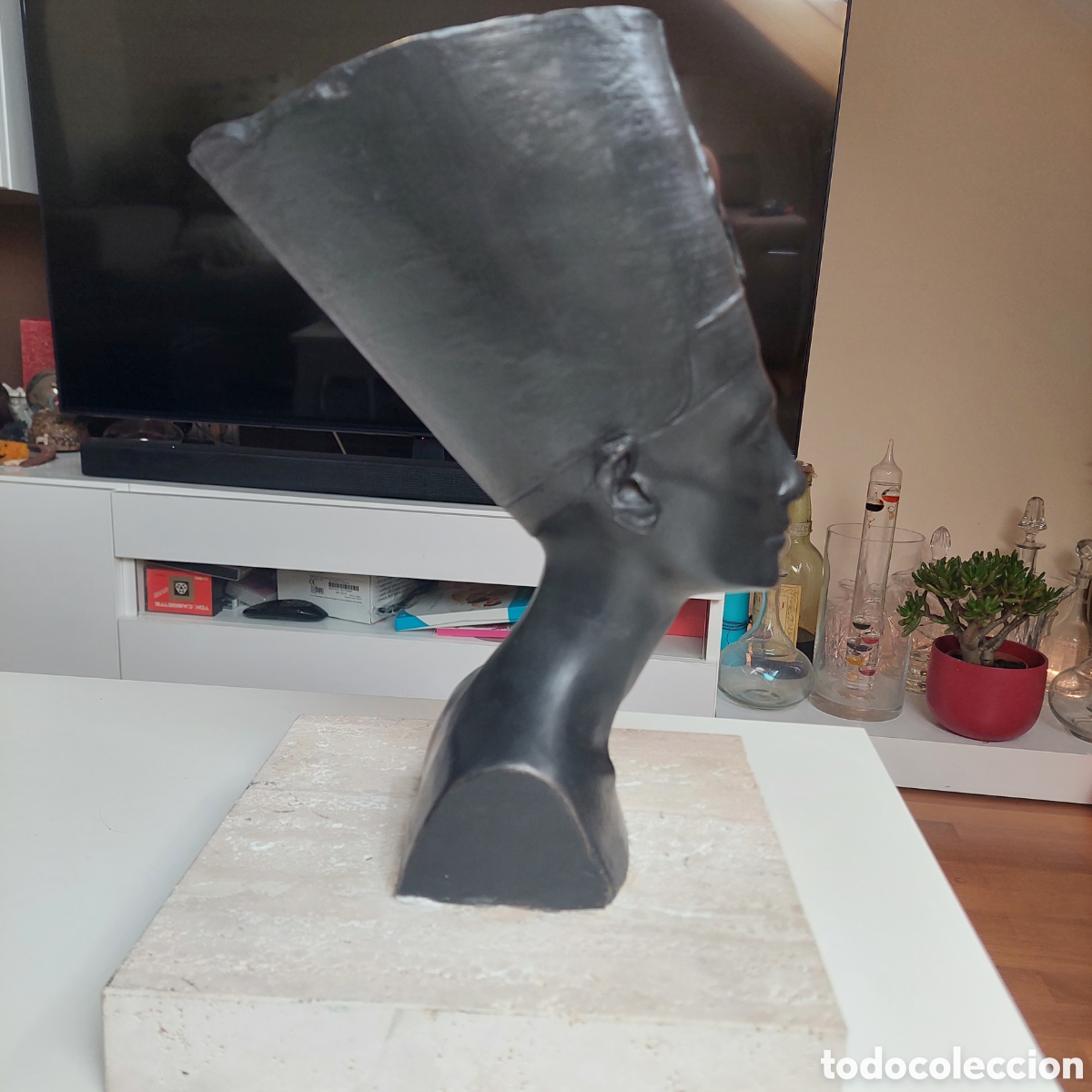 Arte: Busto de Nefertitis Bronce. - Foto 8