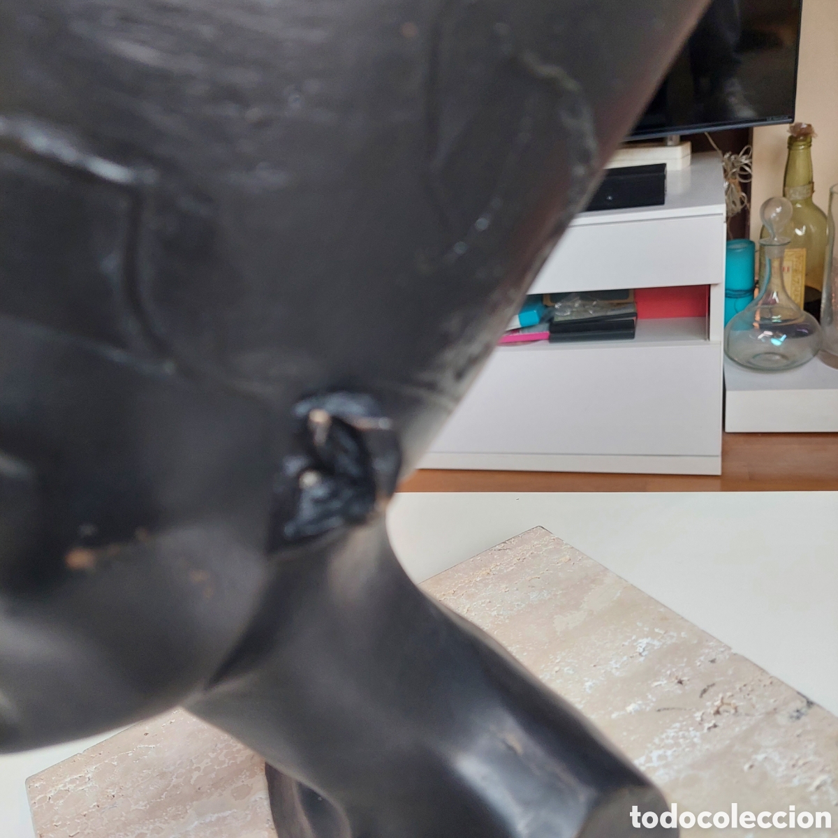 Arte: Busto de Nefertitis Bronce. - Foto 13