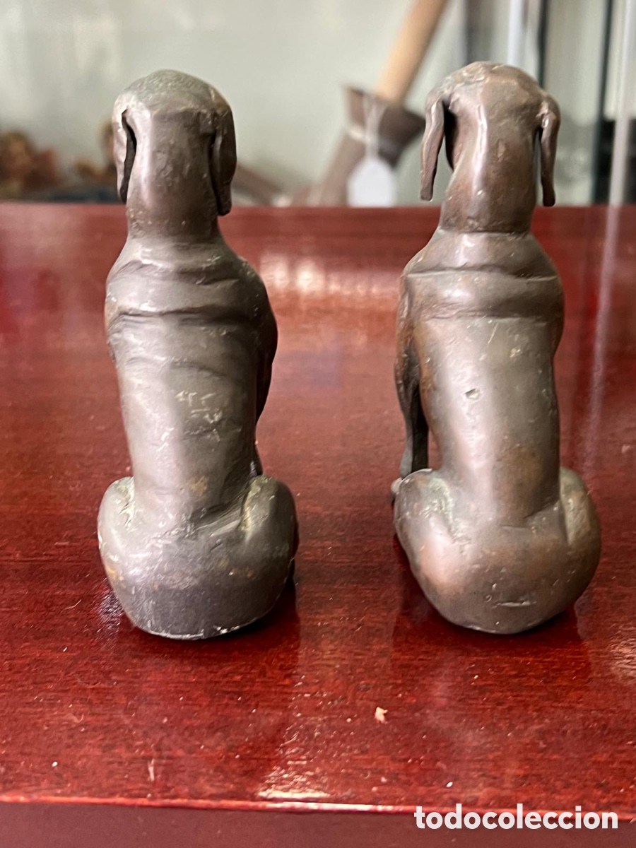 Arte: Lote de 2 perros de bronce - Foto 4