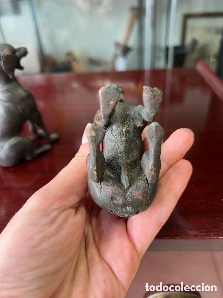 Arte: Lote de 2 perros de bronce - Foto 6