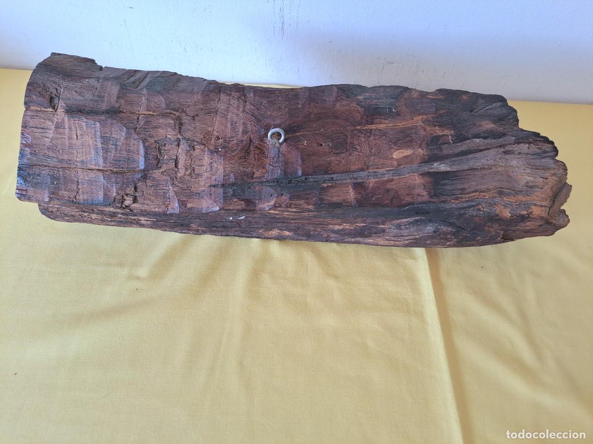 Arte: TRONCO DE MADERA TALLADO CON ELEFANTES - Foto 5