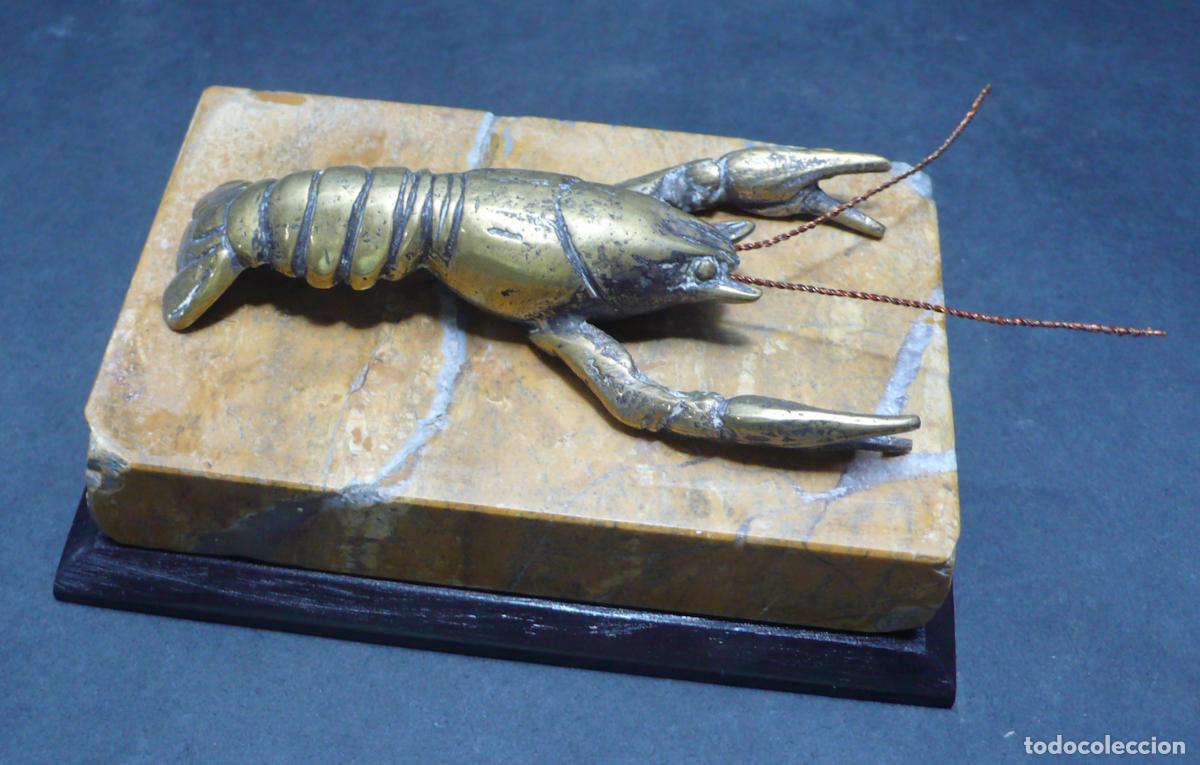 Arte: PEQUE&Ntilde;A LANGOSTA EN BRONCE - Foto 3