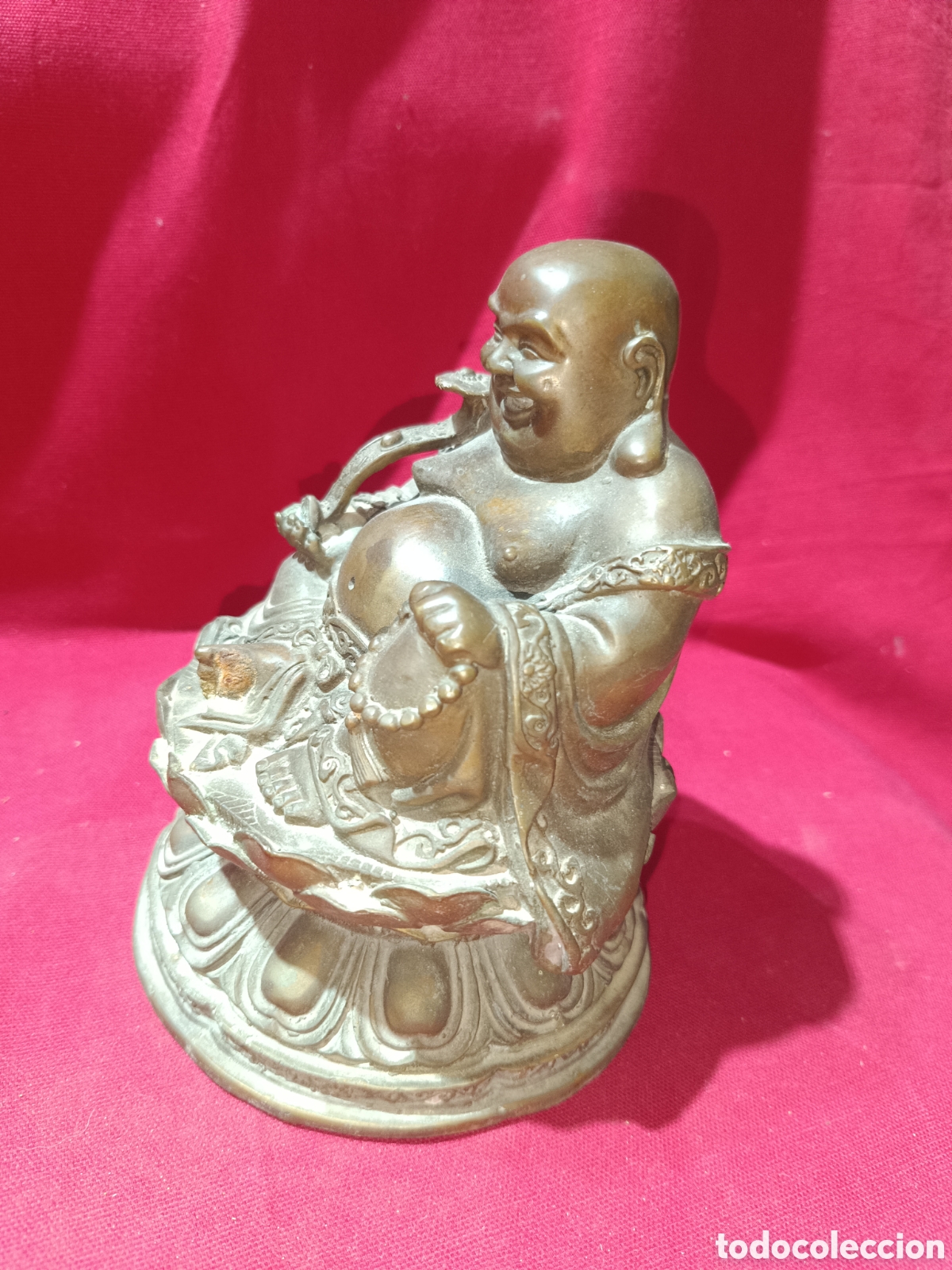 Arte: Pesada figura de Buda en bronce - Foto 3