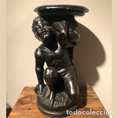 Arte: PEANA EN MADERA TALLADA - Foto 1