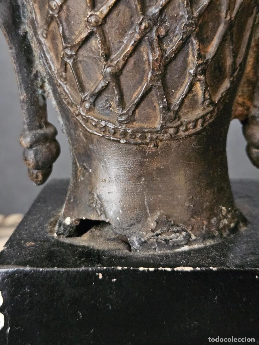 Arte: ANTIGUA EN BRONCE BUDA - Foto 5