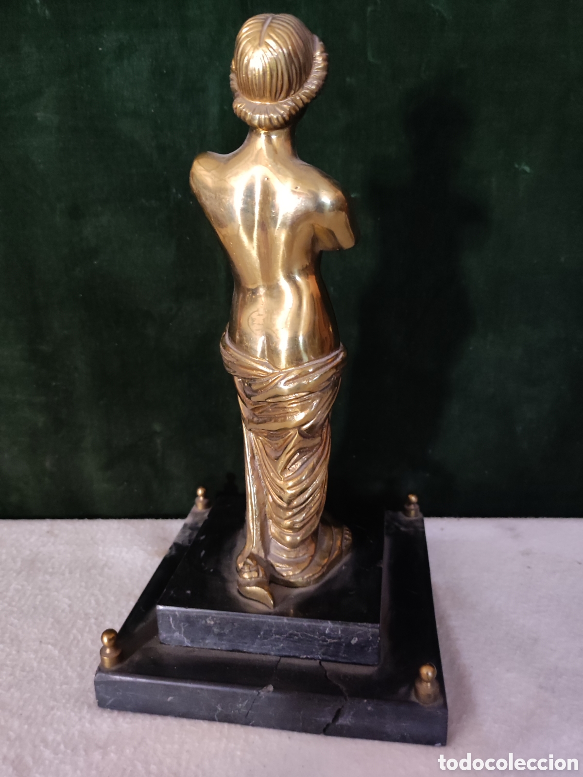 Arte: Venus de bronce con peana de m&aacute;rmol - Foto 5