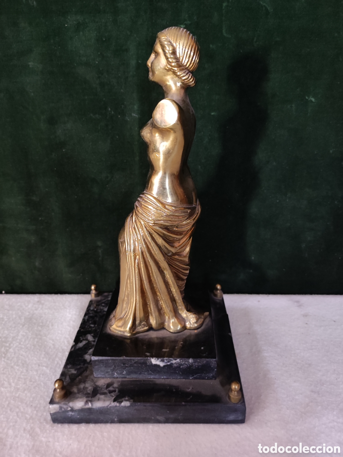 Arte: Venus de bronce con peana de m&aacute;rmol - Foto 6