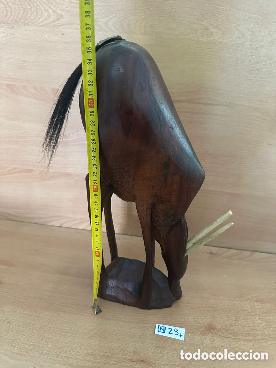 Arte: Gran talla de ciervo en madera - Foto 2