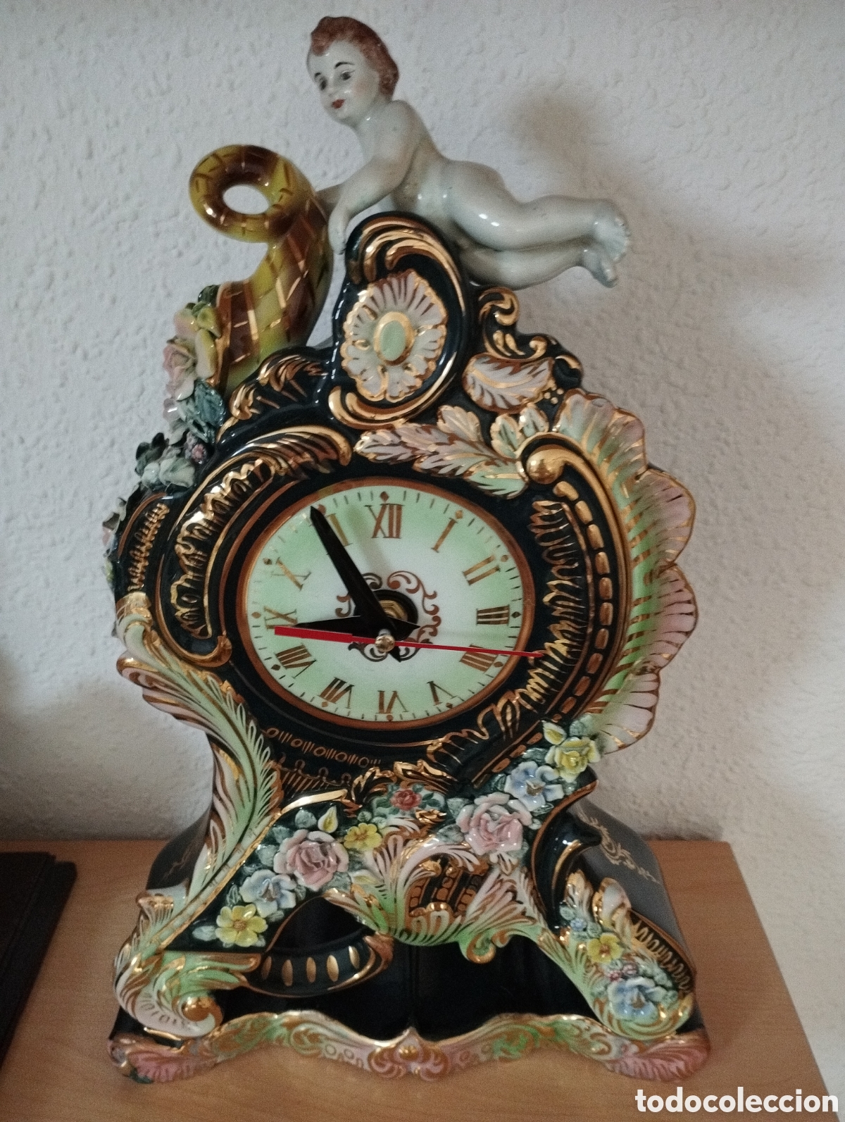 Arte: Antiguo Reloj Cer&aacute;mica. - Foto 4