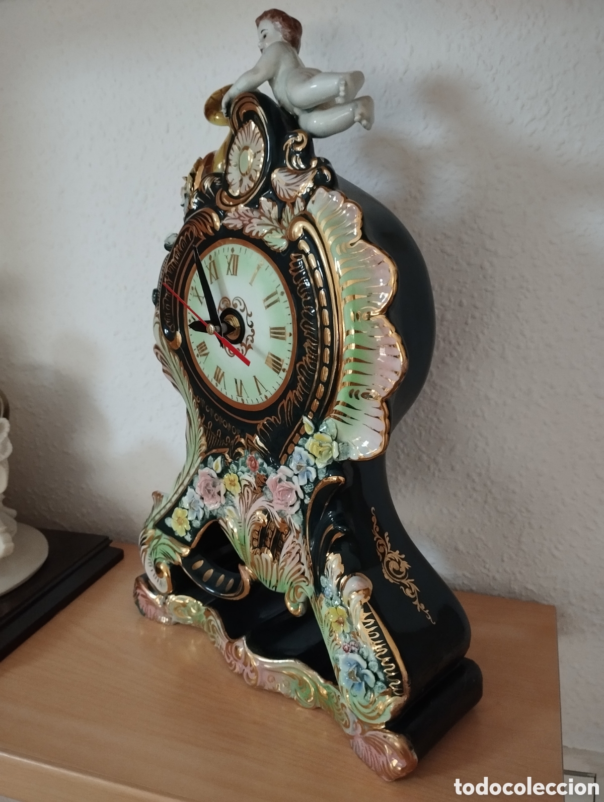 Arte: Antiguo Reloj Cer&aacute;mica. - Foto 3