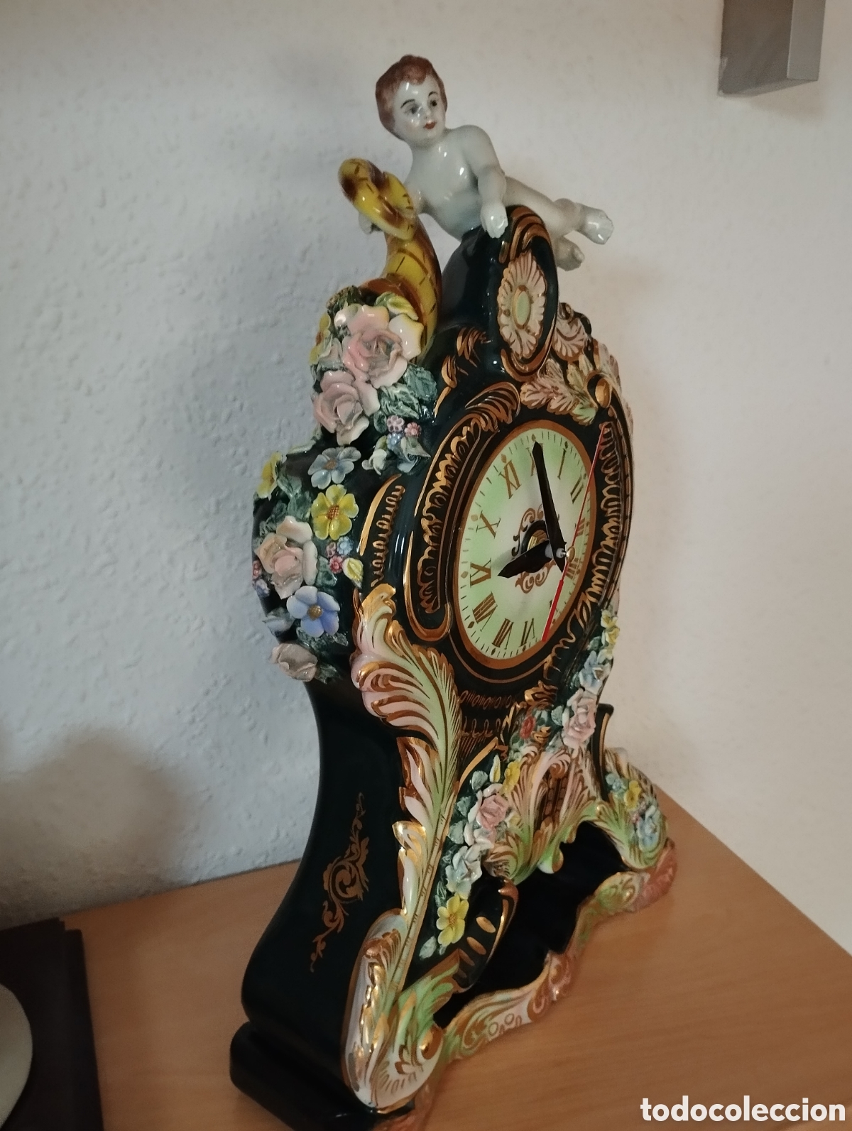 Arte: Antiguo Reloj Cer&aacute;mica. - Foto 5