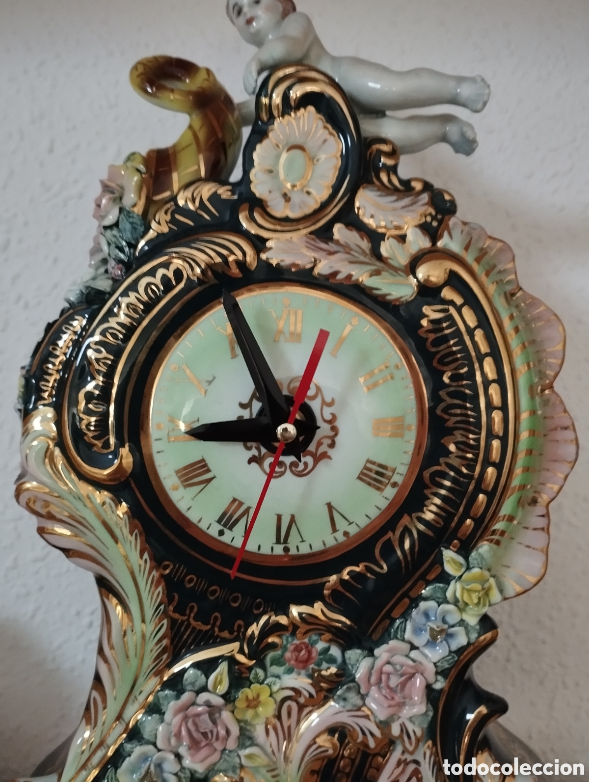 Arte: Antiguo Reloj Cer&aacute;mica. - Foto 6