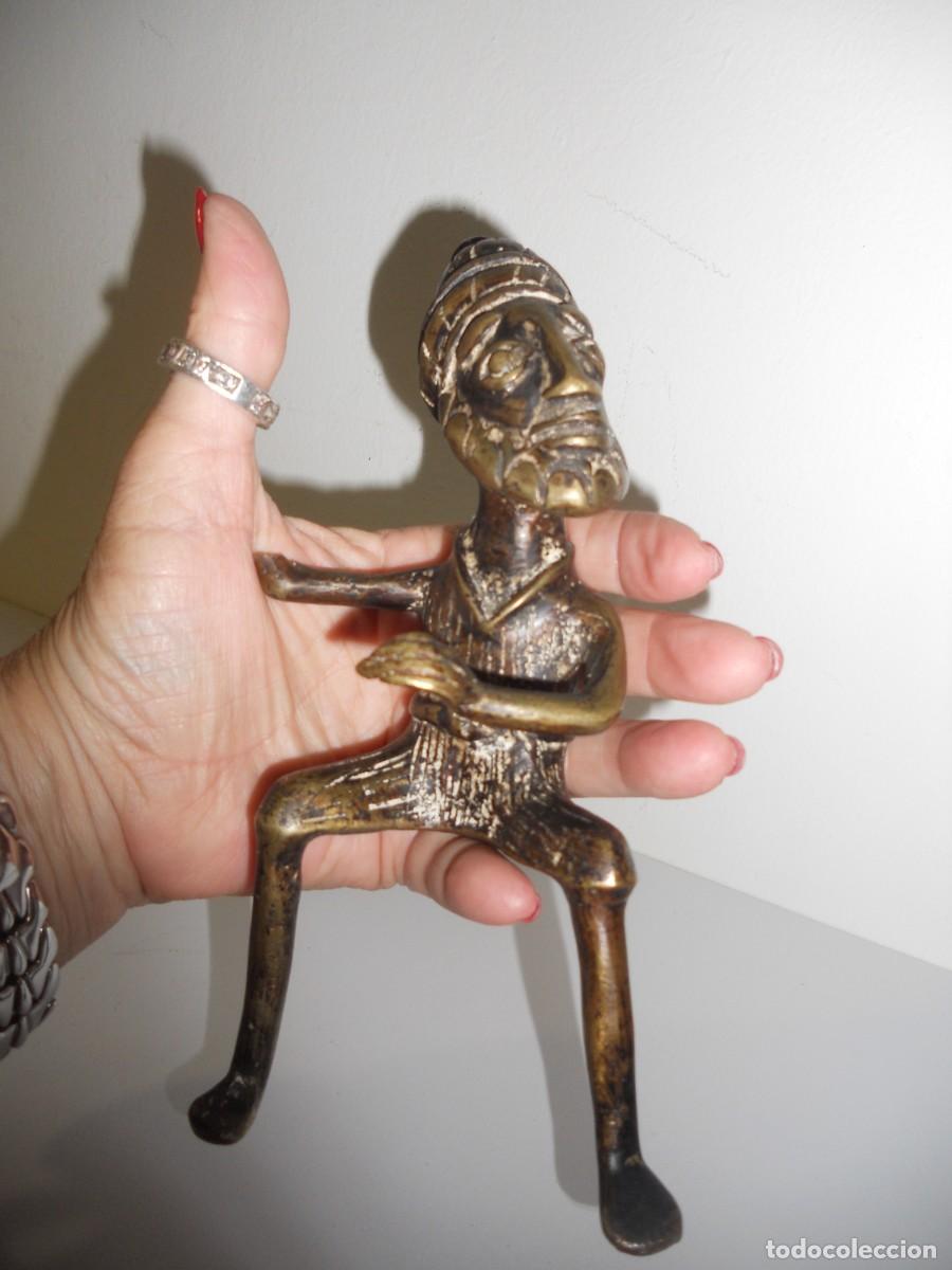 Arte: ANTIGUO QUERRERO AFRICANO DE BRONCE - Foto 8