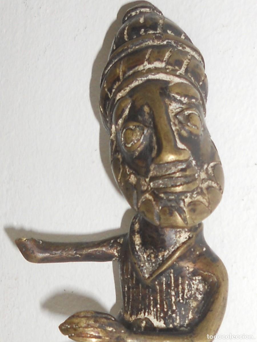 Arte: ANTIGUO QUERRERO AFRICANO DE BRONCE - Foto 11
