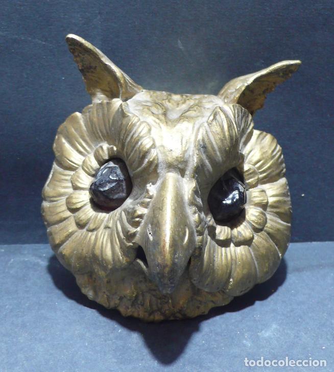 Arte: CABEZA DE BUHO BRONCE - Foto 1